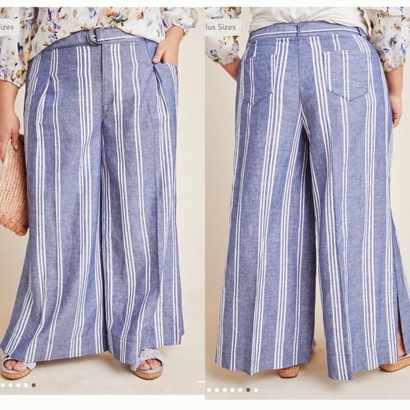 Anthropologie Beachy Wide-Leg Pants size us 16W - Picture 1 of 16